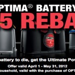 $25 Optima Batteries Rebate