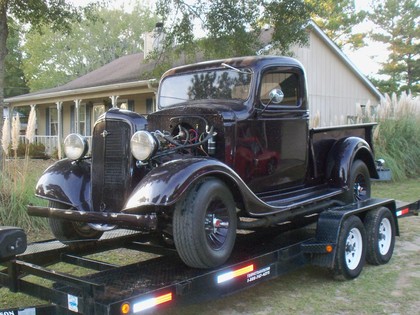 1936 Chevy Truck on Trailer
