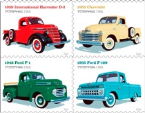 USPS classic truck stamps