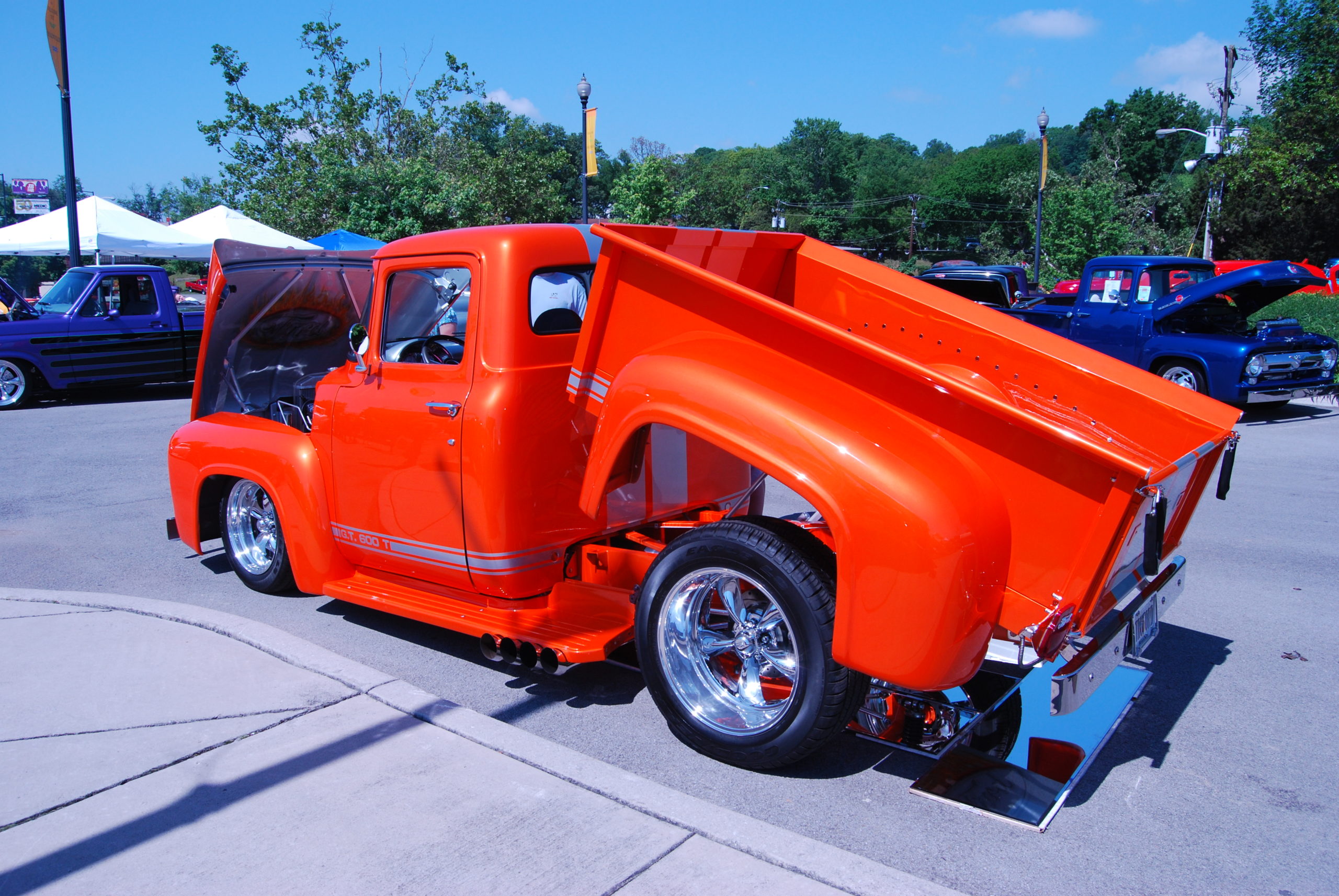 Orange 1956 Ford F100